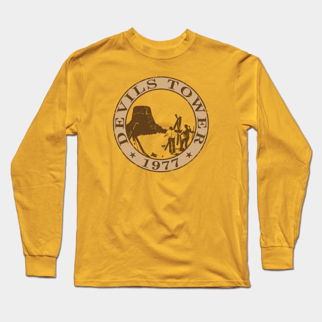 Devils Tower, 1977 Long Sleeve T-Shirt by GritFX